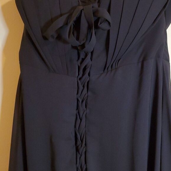 Black strapless maxi evening gown with jeweled embellishment size 8 - Picture 6 of 13